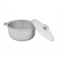 Cratita Dur Aluminiu 3l Biol cu Capac Aluminiu si Manere