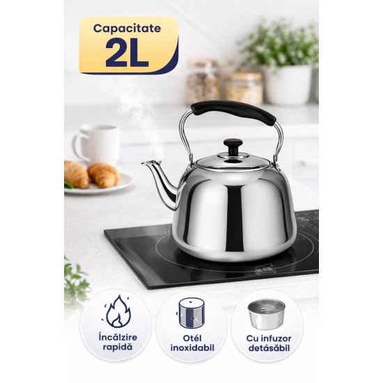 Ceainic Inox 2l Multifunctional cu infuzor