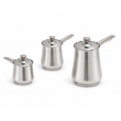Set 3 Ibrice Conice din Inox Alimentar cu Capac 540ml-900ml