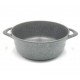 Cratita Ceramica 6l 24cm Granite Gray cu Capac Sticla Termorezistent