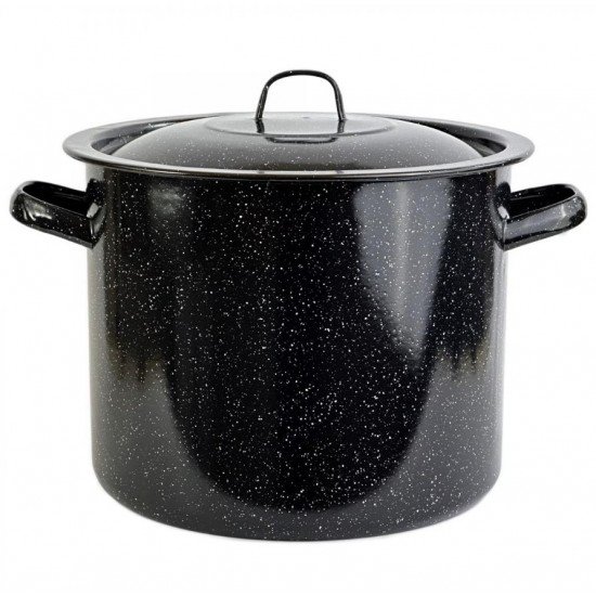 Oala Emailata 20L 32cm Medias cu Capac Emailat Oala Emailata 20L 32cm Medias cu Capac Emailat