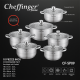 Set 5 oale Inox Cheffinger CF-SP09 cu Capace