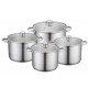 Set 4 oale Inox Cheffinger CF-SP08 cu Capace