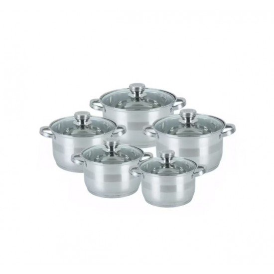 Set 5 oale Inox Cheffinger CF-SP09 cu Capace