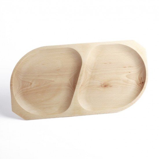 Platou Pentru Servit din Lemn cu Doua Forme