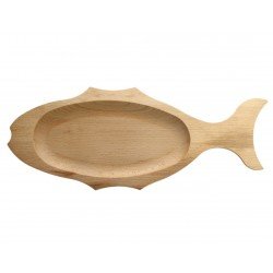 Platou Pentru Servit din Lemn in Forma de Peste