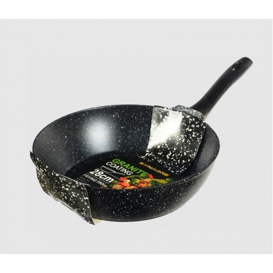 Tigaie Adanca 26cm Synmore Granite Coating cu Maner Lemn