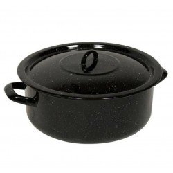 Cratita Emailata 10L 32cm Medias cu Capac Emailat