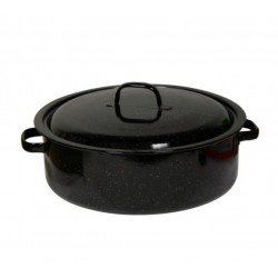 Cratita Emailata Groasa 11L 34cm Focsani cu Capac Emailat